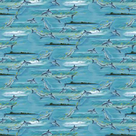 Ocean Blue Dolphins 8 Inch