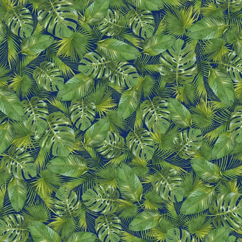 All Florida Shop Hop 2024 -Palm Leaves -Navy