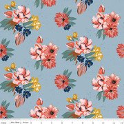 Wild Rose Floral Blue