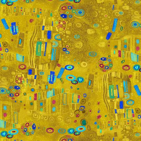 Gold Abstract Metallic Shapes w/Metallic