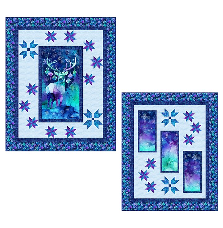 Flowing Stars Quilt Kit 65"x79" - with Backing Material