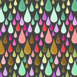 Tula Pink Prince Charming Deja Vu Dew Drop Licorice Fabric