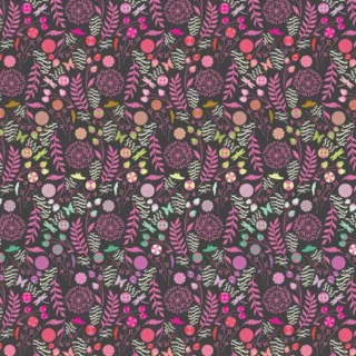 Tula Pink Prince Charming Deja Vu Dandelion Licorice Fabric