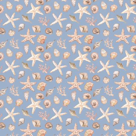 Dark Denim Digital Seashells