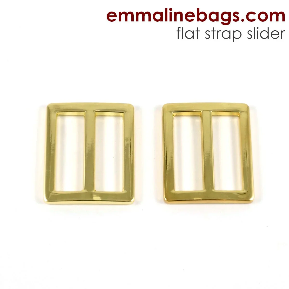 Wide Mouth Strap Slider 1-1/2" Gold